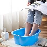 Anxicer Large Foot Bath Spa Bowl Plastic Pedicure Tub Pink Soak Toe Nails view 7