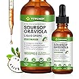 Graviola Soursop Leaf Extract Liquid - Soursop Bitters Liquid, Support Immune, Relax, Liver and Sleep, Sugar & Alcohol-Free, Highly Absorbable Formula, Original Flavor, 2 Fl Oz