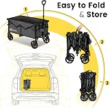 Sekey 135L Folding Festival Trolley All-Terrain Wheels 150kg Grey view 5