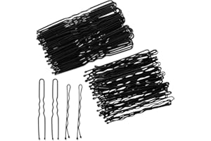YIKTUNQ 100 PCS Black Bobby Pins, 6cm U-Shape Metal Hair Pins For Women Girls Daily Hairstyling Accessories Wedding Dancing B