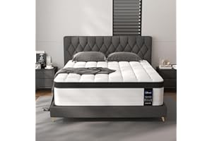 LETMOON King Size Mattress, 12 Inch King Mattress in a Box, Medium Firm with Memory Foam and Pocket Springs, Strong Edge Support, Pressure Relief