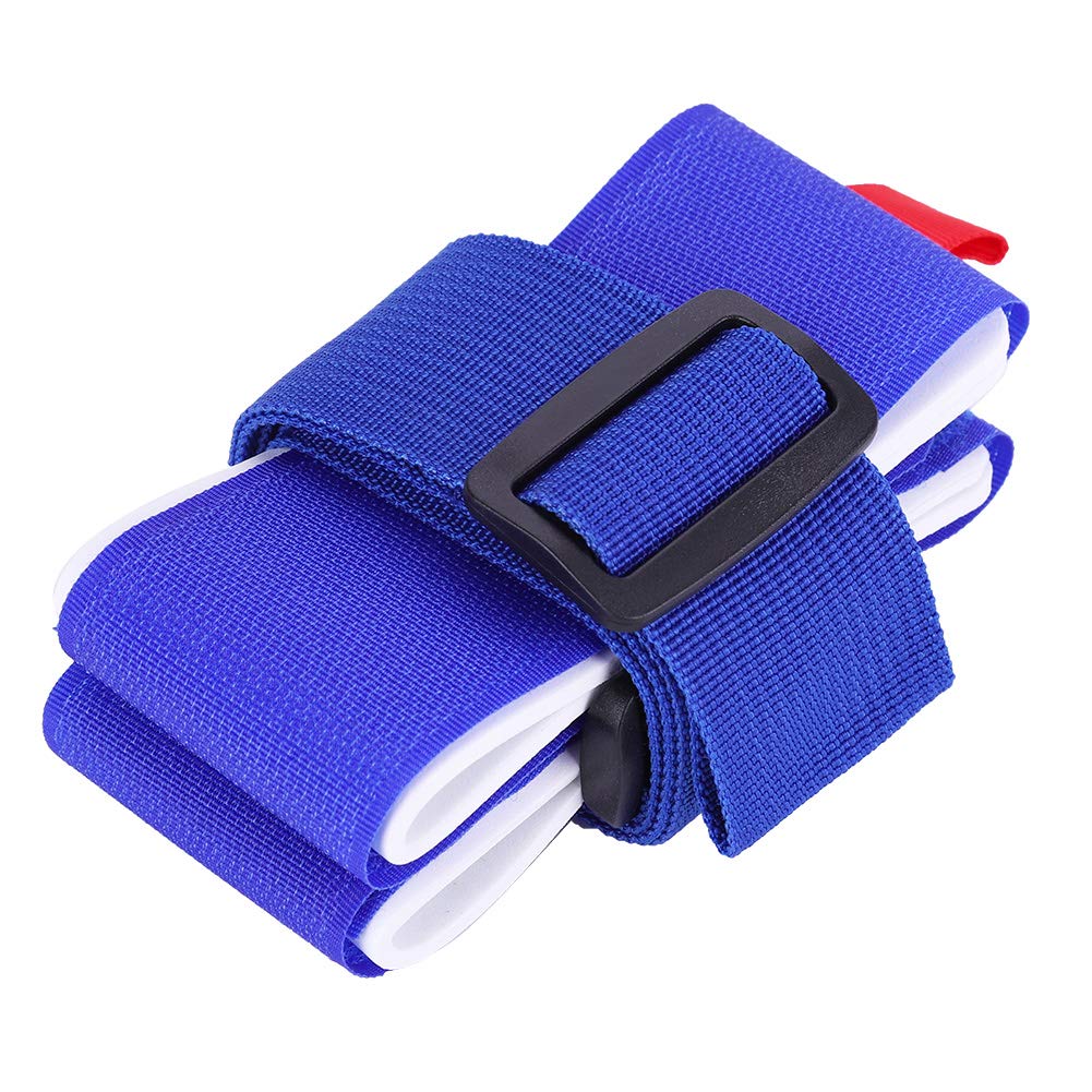 Alomejor Adjustable Ski Carrier Strap – Portable, Padded Shoulder Strap for Skis & Poles, Lightweight & Durable Nylon Design, Easy Carry for Skiing, Hiking & Travel (Blue)