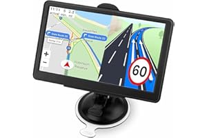 QEDASS GPS Navigator for Car, Latest 2025 Map, 7 inch Touch Screen Real Voice Spoken Turn-by-Turn Direction Reminding Navigation System for Cars, Vehicle GPS with Speed and Red Light Warning