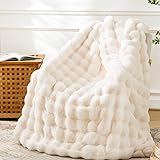 BENVWE Faux Fur Throw Blanket for Couch - Cozy