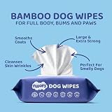 Floofs Bamboo Dog Wipes 100 Count 15x20cm 50gsm Hypoallergenic view 2