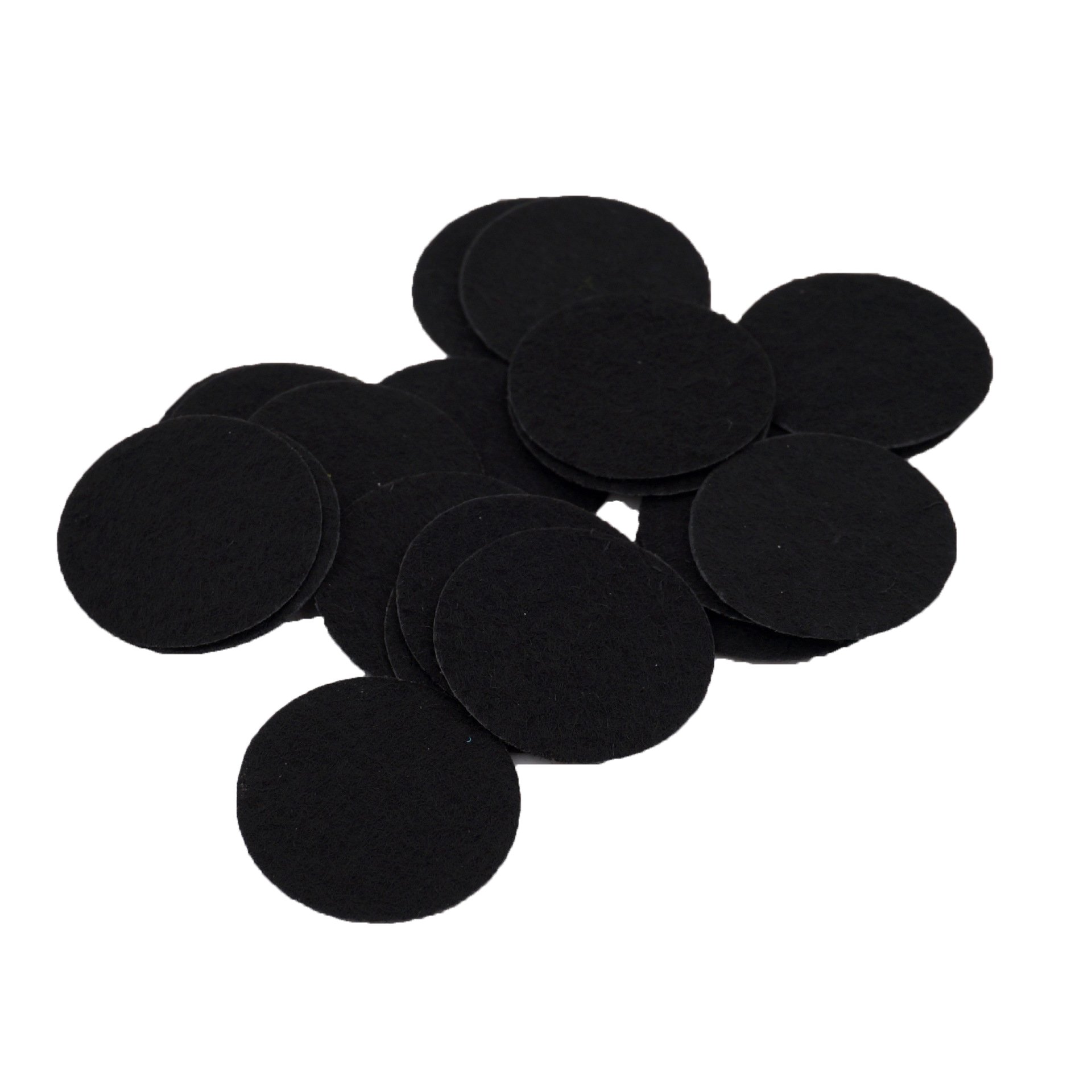 200PCS Circle Felt Pads Round Appliques for DIY Craft Decoration and Sewing Handcraft (Black, 1.2")