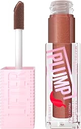 Maybelline Lifter Plump Lip Gloss Cocoa Zing 007 Heated Hyaluronic