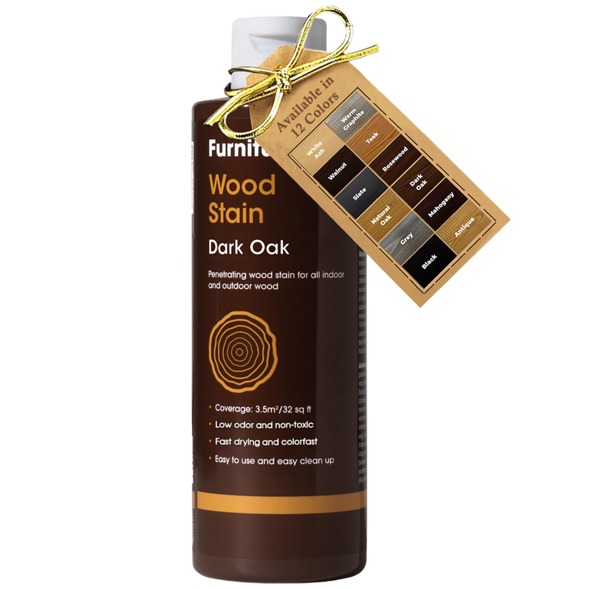Photo 1 of *****LARGE BOX OF  Furniture Clinic Wood Stain | Multiple Finishes | Fast Drying | Indoor and Outdoor Furniture and More | Water Based, Low Odor, Non-Toxic | Polyurethane| Dark Oak (8.5oz / 250ml)