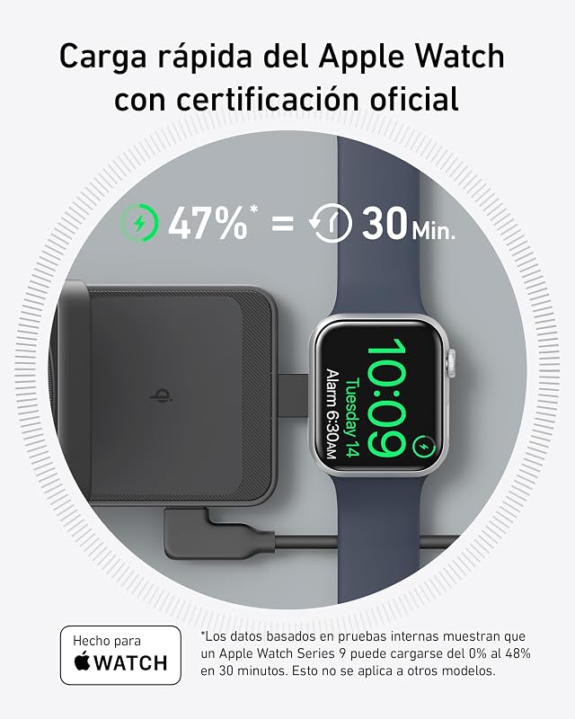 MagGo Wireless Charger iPhone 3 em 1 com MagSafe 15W, Magsafe Charger Qi2 Certified Charging Stand, iPhone 16/15/14/13 Series, AirPods, Apple Watch 9 (Plug Incluído)