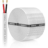 NAOEVO 10 Gauge Marine Wire Duplex, 10 AWG Stranded PVC Marine Electrical Wire, Waterproof/Corrosion Resistant/Tinned Copper 