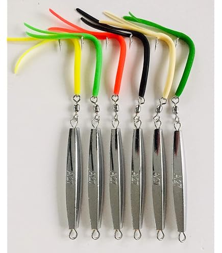Amazon.com : Diamond Jig Man 6- A-17 Ava Diamond Jigs 2 oz.with Split Tube  Tail Hooks : Sports & Outdoors