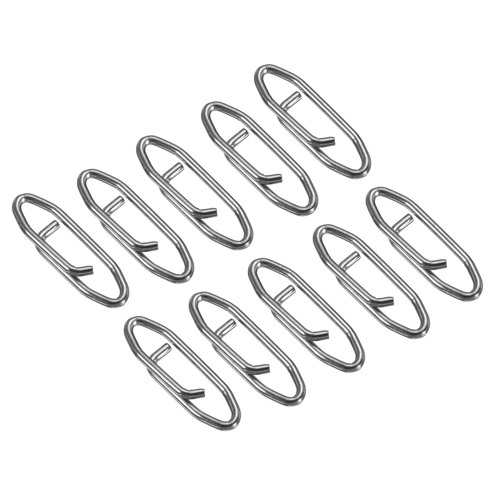 PATIKIL Fishing Snap Swivels, 100 Pack 50LBS Stainless Connector Swivel Tackle Fishing Clip Lure for Saltwater Freshwater, Iron Gray