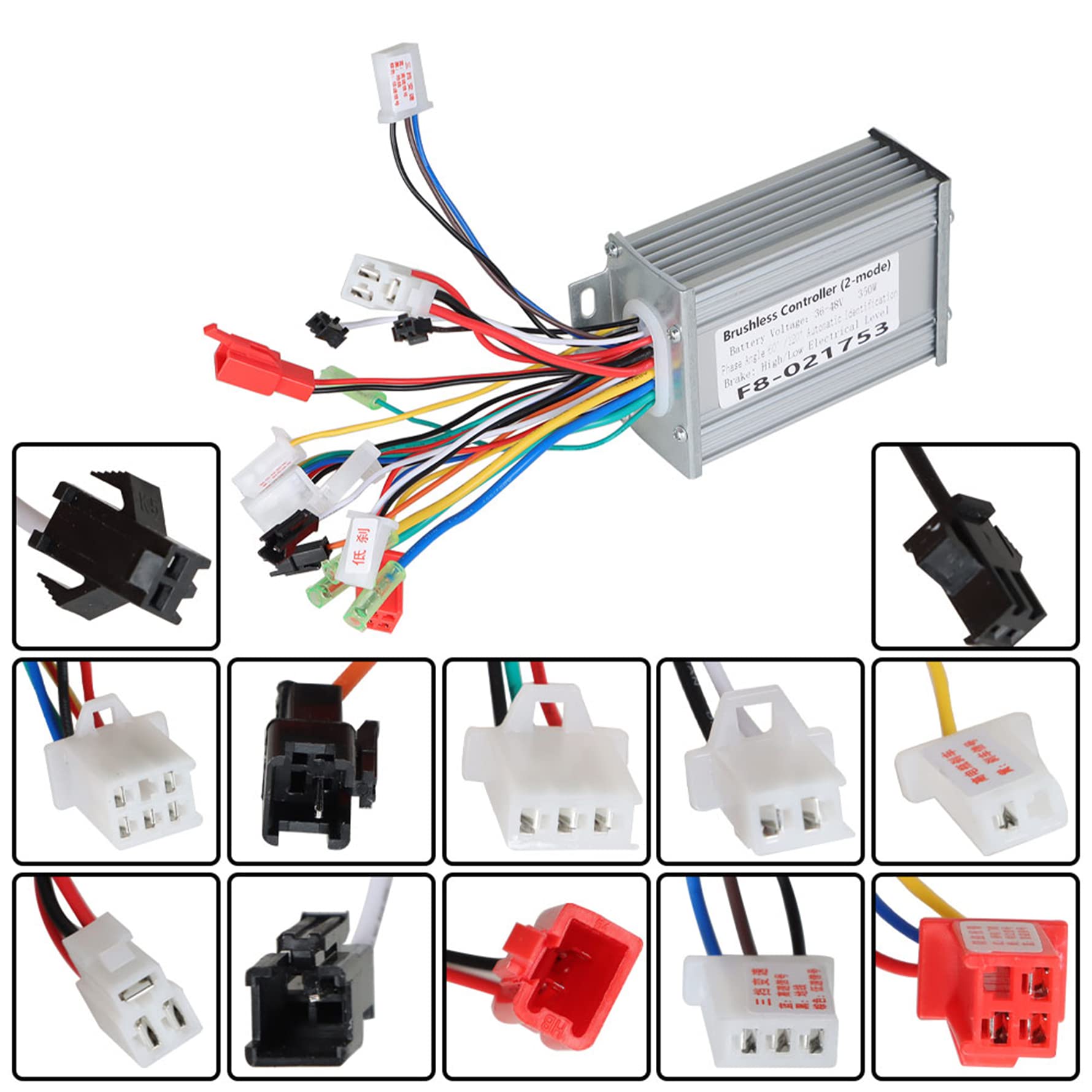 36-48V 350W Brushless Dc Motor Speed Controller Replacement for Bicycle E-Bike Scooter