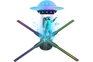 WANTHER 3D Hologram Fan,Hologram Fan with 700 Library Video,Animated Holographic Projector Display for Business, Stores, Shops, Holidays (20.5"(APP+WIFI+Bluetooth+Remote+HD LED))