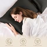 ZIMASILK 100% Mulberry Silk Pillowcase 19 Momme 6A 50x75 Black view 4