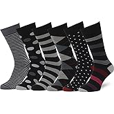 Easton Marlowe Mens Dress Socks - Fun Colorful Socks for Men - Cotton Patterned Fashion Mens Socks 6 Pack