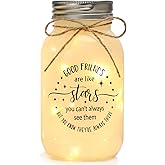 Maracco Friendship Gifts for Women - Large Mason Jar Night Lights for Friend, BFF, Coworker, Best Friends Birthday Gifts for Women, Valentines Day Gift Idea for Her (30oz)