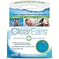Clear Ears Water Absorbing Earplugs 5 Pairs, for Swimming, Bathing or Showering, Carry Case, for Adults or Kids.