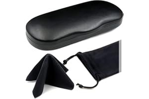 MyEyeglassCase Eyeglass Clam Shell Hard Case for Small-Medium Frames | Men & Women's Classy Travel Eyewear Holder Case