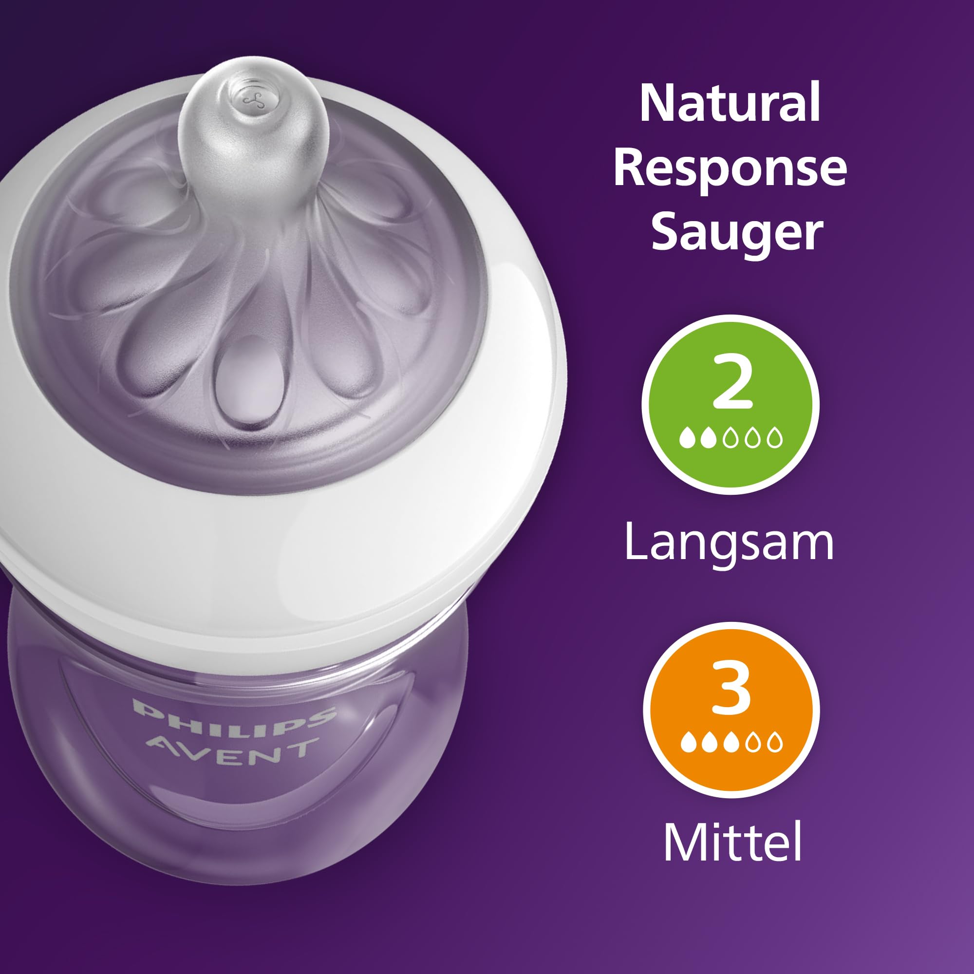 AVENT Natural Response Geschenkset für Babys: 2x Natural Response Flaschen 260 ml (ab 1 Monat), 4x ultra air Schnuller (0-6M) (Modell SCD837/13) 9