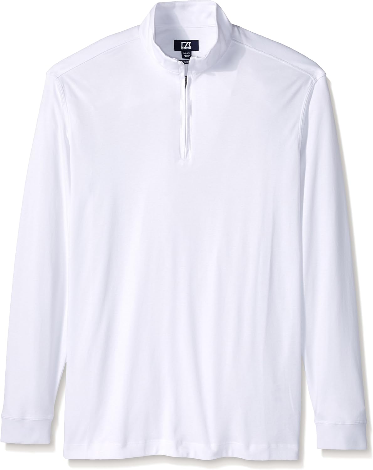 Cutter & Buck Men's Big and Tall Long Sleeve Belfair Pima Half-Zip: Clothing