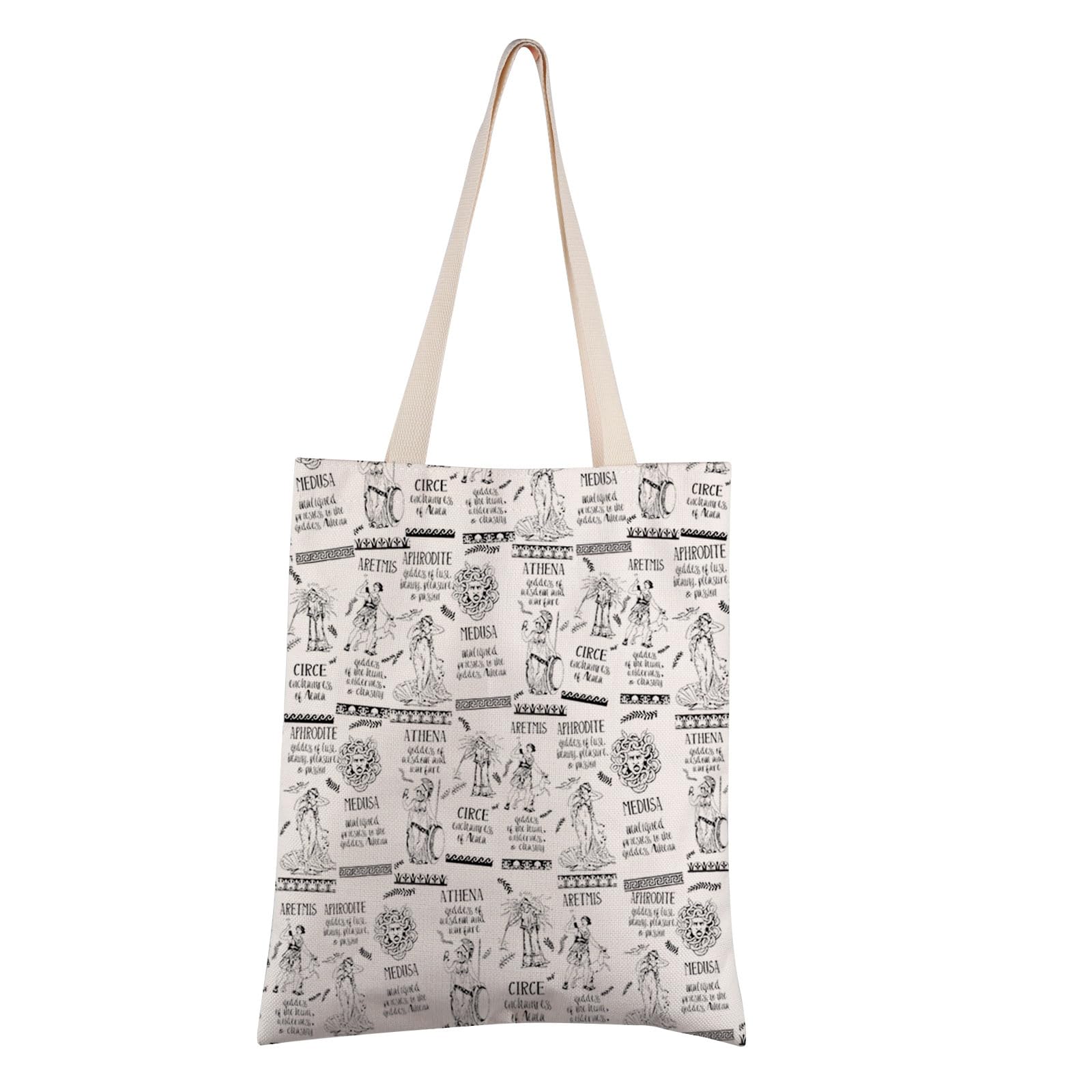 FEELMEM Greek Goddess Tote Bag Circe & Athena & Aphrodite & Medusa & Artemis Ancient Classics Greek Mythology Dark Academia Gifts