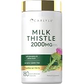 Carlyle Milk Thistle | 180 Capsules | with Dandelion &amp; Yellow Dock | Non-GMO, Gluten Free