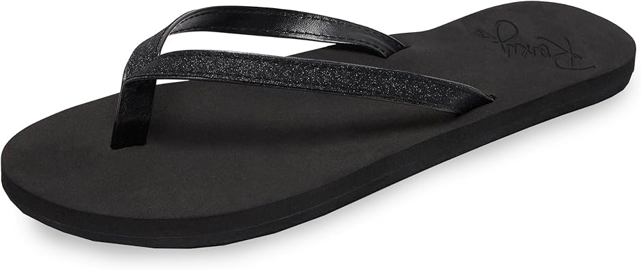 roxy black flip flops