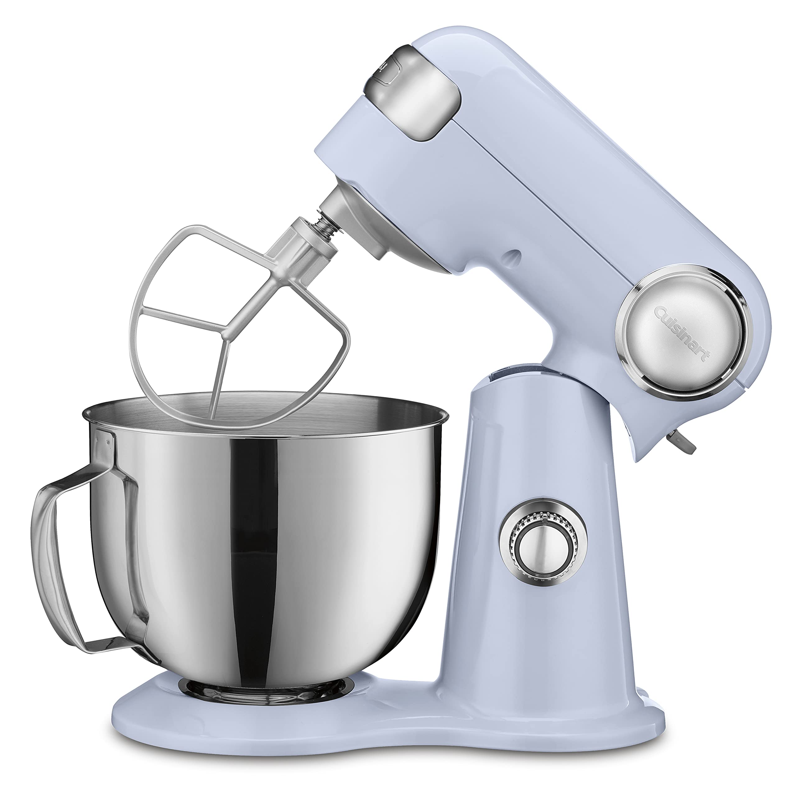 Cuisinart SM-50GR Precision Master 5.5-Quart 12-Speed Stand Mixer, Flat Mixing Paddle, Dough Hook, and Splash Guard, Dove Gray & SM-50BLU Precision Master 5.5-Quart Stand Mixer, Frosted Blue