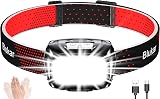 Blukar Rechargeable Head Torch LED Headlamp with Sensor 8 Modes IPX5