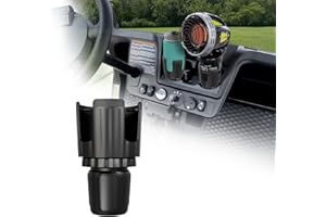 Truwild Universal Golf Cart Heater Holder Propane Cup Holder, Adjustable Base Holder Mount for 16oz Propane Tank & Drink Tumbler Holder for EZGO Yamaha Club Car