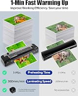 BAYGE A3 Laminator with Built-in Trimmer, 60-70s Warm-up, 30 Sheets view 2