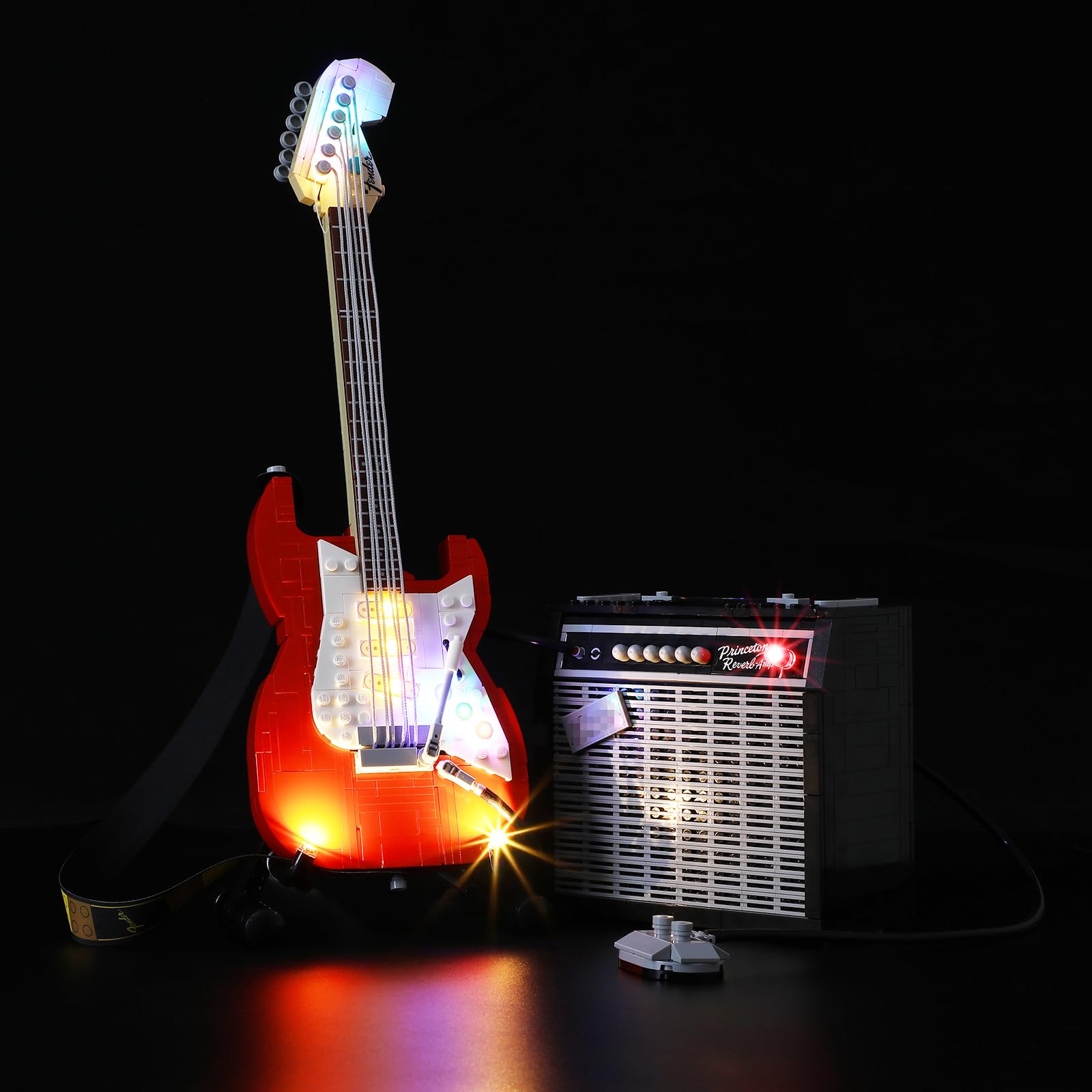 MENZAVA LED Light Set Compatible with LEGO 21329 Fender Stratocaster Ideas Building Blocks Model - Model Set NOT Included