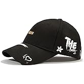 FK FORKICKS Trendy Unisex Graffiti Baseball Cap, Adjustable Cotton Baseball Cap for Men & Women, Athletic Streetwear Hat (US, Alpha, One Size, Black)