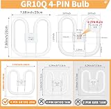 Liuyife GR10Q 4-Pin 28W CFL 20x20cm Warm White 3500K Non-Dimmable Ceiling Light view 3