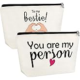 Bestie Gifts for Women Unique Makeup Bag Thank You Gift for Bestie Soul Sister BFF Friendship Presents for Girls Cosmetic Bag Long Distance Present Graduation Christmas Birthday Travel Pouch