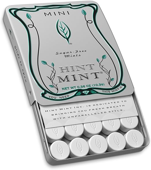 Hint Mint Gelatin Free Kosher Mints Peppermint Mini 0.36oz (10.3g