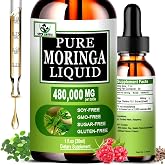 Organic Moringa Liquid Drops for Energy,Metabolism Immune Support,Moringa Leaf Extract 6X Absorption Than Powder Capsule Gummies,Green Superfood Supplement for Women Men