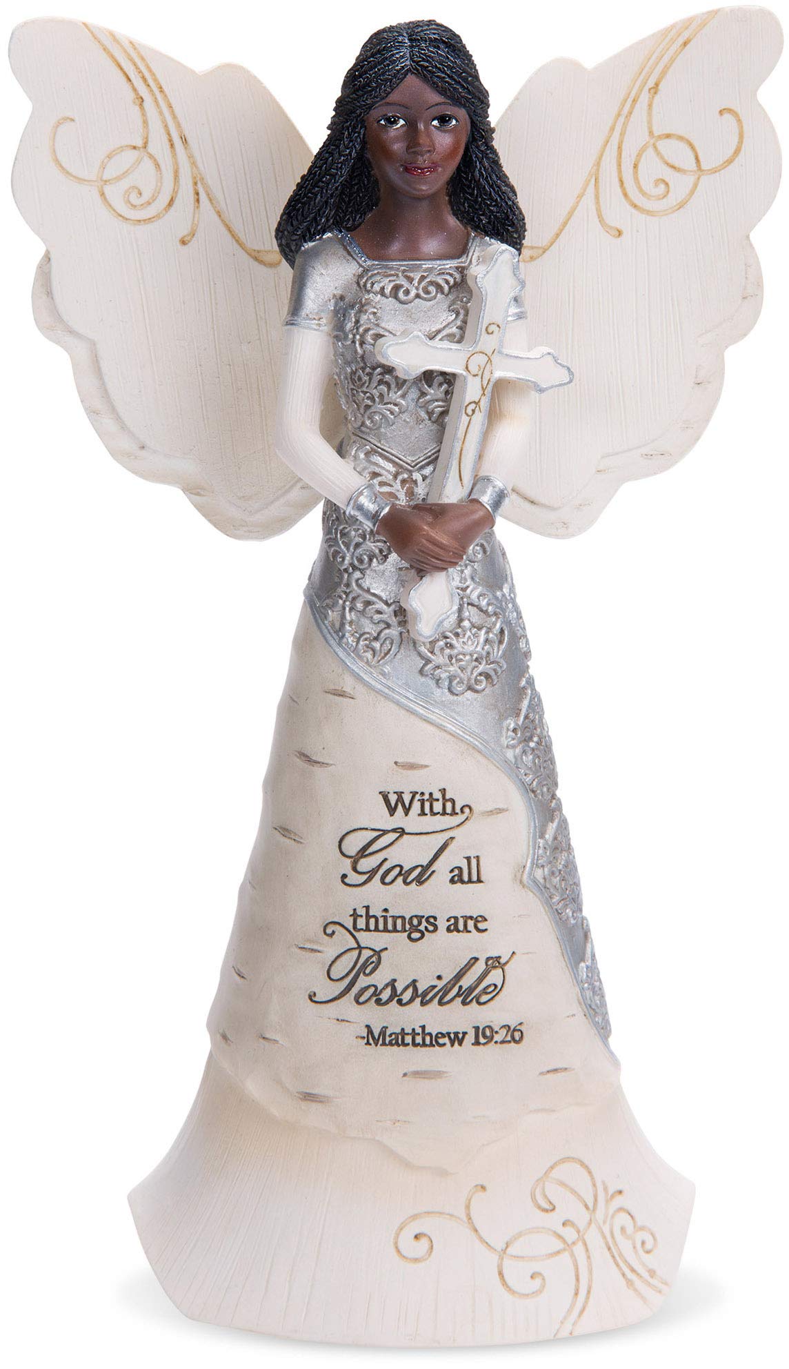 Pavilion - with God - 6.5" EBN Angel with Cross