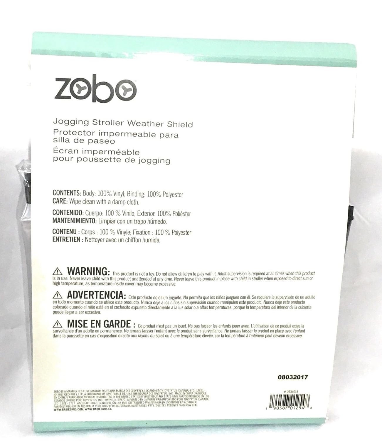 zobo stroller rain cover