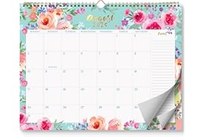 S&O Watercolor Floral Wall Calendar from July 2025-Dec 2026 - Tear-Off Monthly Calendar - 18 Month Academic Wall Planner - Ha