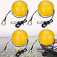 MOPHOEXII Anchor Buoy Float,2 or 4pcs Pool Float Anchor Marker Buoy,High Visibility Buoy Float with 51" Bungee Cord & Clip for Pools, Water Ski Ropes, Anchor Lines