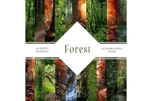 Forest Scrapbook Paper: | Forest Craft Paper | 8.5 x 8.5 inch | Forest Themed Patterns | 40 patterned double sided sheets (20