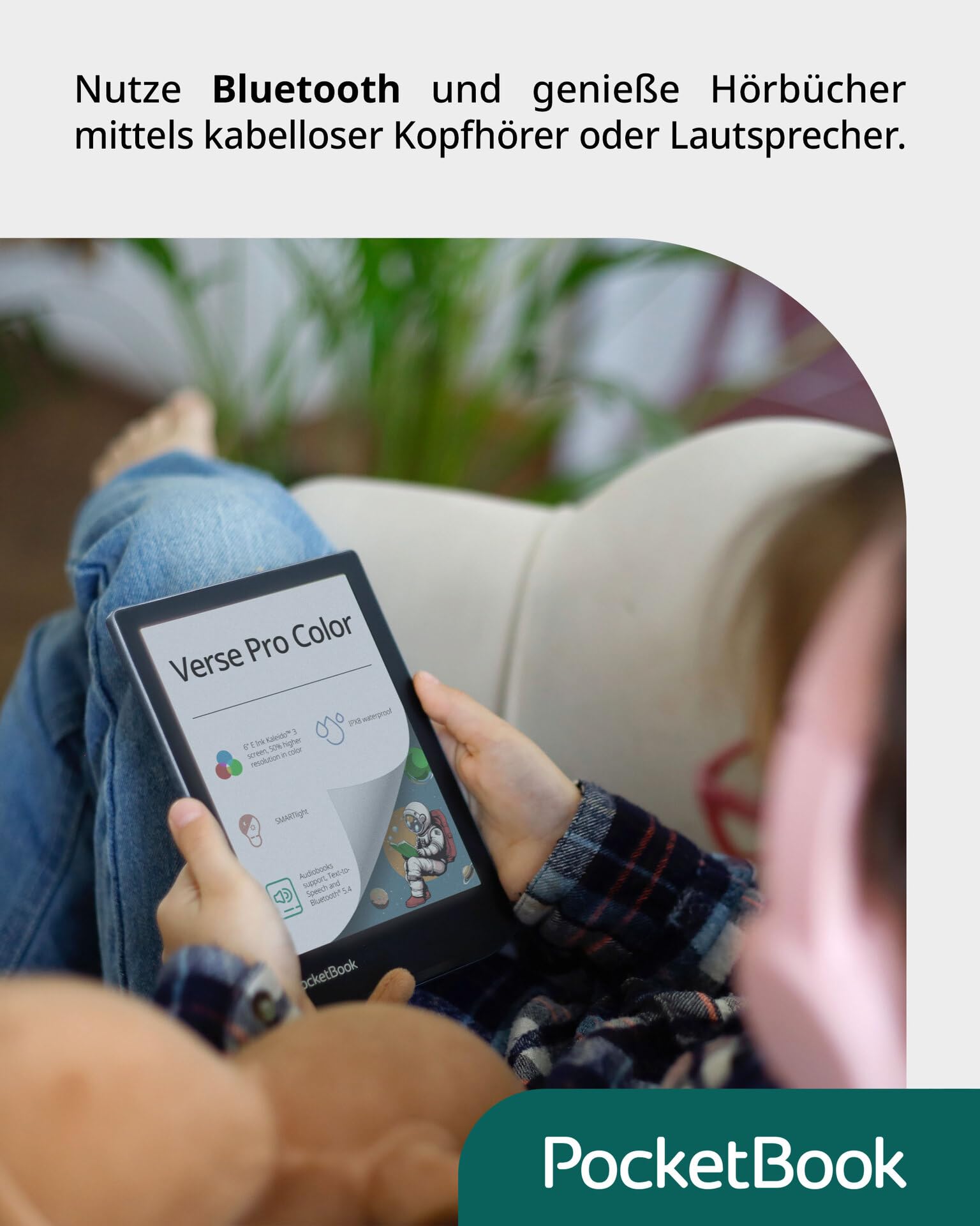 Pocketbook Verse Pro Color Blaugrau 16GB eBook-Reader 6" Dach-Version Touch eINK 4