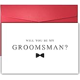 YIWANSIN Groomsman Proposal Card, Wedding Party Proposal Card for Friend Brother, To my Groomsman on my Wedding Day, Will You Be My Groomsman?