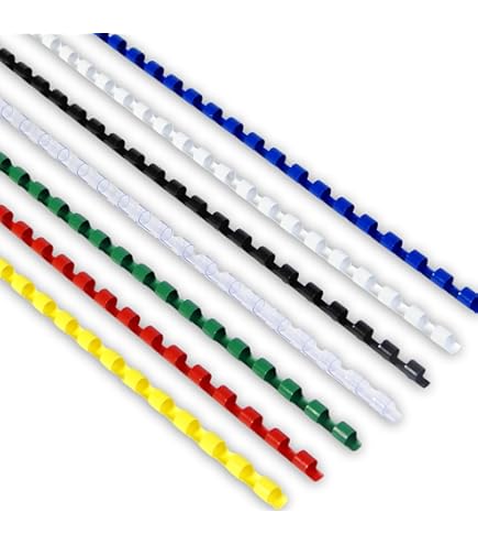 RAYSON Anneaux Reliure Plastique 12 Mm Bleu – 34 Anneaux A4, Capacité 75 Feuilles, Lot De 30