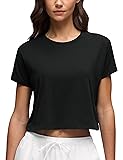 CRZ YOGA Women's Pima Cotton Workout Short Sleeve