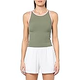 florence by mills Women's Rib Solid High Neck Tank