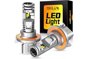 OXILAM H13 LED Bulb, 9008 Bulbs, 900% Ultra-Bright, 5 Min Quick Install, 50000H Lifespan, No Flicker, 99% Compatibility