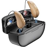 WLU Hearing Aids Rechargeable Hearing Aids for Seniors NO APP/Bluetooth | Hearing Amplifiers for Seniors with Noise Cancellation and 5 Volume Control, 4 Hearing Modes for Mild/Moderate Hearing Loss